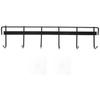 6-Hook Wall Rack Traceless Adhesive Kitchen Utensil Hanger Multipurpose Storage Organizer for Kitchen Bathroom Bedroom