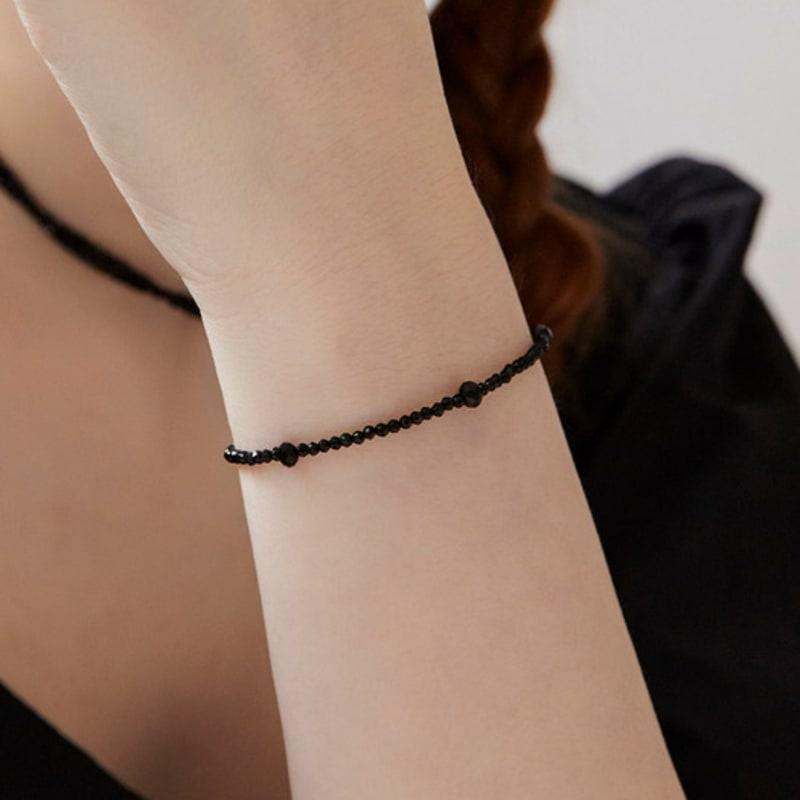 

dmoment Morgan BK 925 Silver Bracelet Black