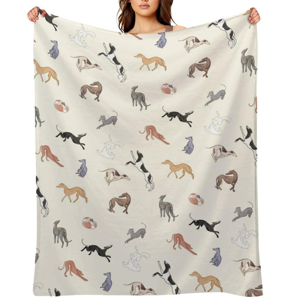 Greyhound Love - Adopt Throw Blanket Nap Cosplay Anime Polar Camping Blankets