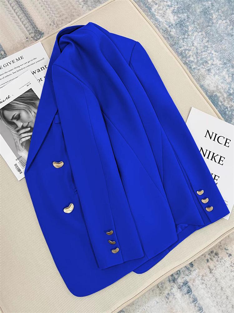 Korean Grey British-Style Women's Fashion Suit Jacket