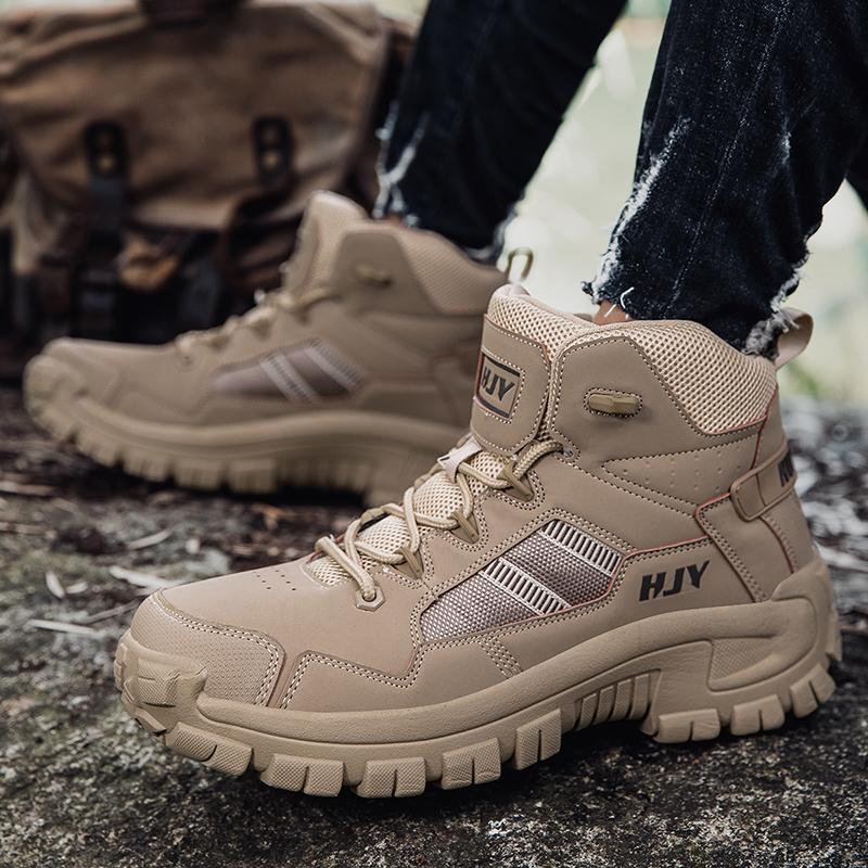 Military Running Shoes Ankle Boots Men Outdoor Climbing Shoes Man Boots Winter Thickness Shoes for Men Mens Desert Boots