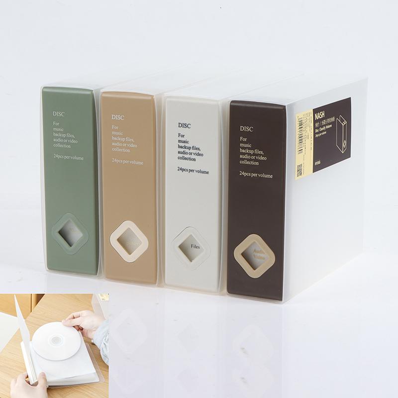 24 Disc Cd Dvd Organizator Suport Cutie Depozitare Hard Album Capacitate Cutie Portabilă