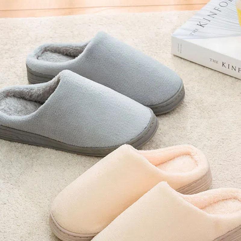 Хлопковые тапочки женские осенние и зимние домашние нескользящие утолщенные тапочки — фото 6