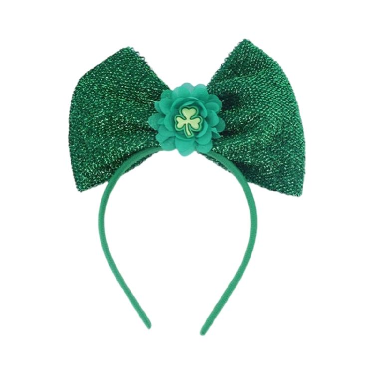 

Festival Bowknot Headband with Shamrock Embellishments Hair Decoration for Patrick s Day and Other Festival Event
