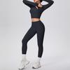 Damen Wolkenartiges Yoga-Anzug-Set: Crop Top & High-Waist Leggings - Schnelltrocknend, Outdoor Laufen & Fitnessbekleidung Zweiteilig