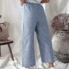2026 New Women's Linen Cotton Blend Straight Leg Pants, Loose Fit Elastic Waist Casual Trousers for All Seasons