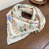 Chic Autumn/Winter Silk Scarf with Magnetic Golden Ball Clasp – Korean Style Neck Warmer