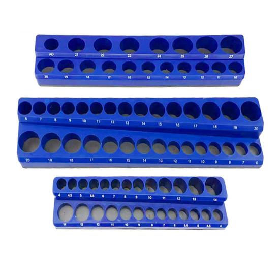 3Pcs Magnetic Socket Organizer Storage Rack Large Capacity Heavy Duty Universal Drive Metric SAE Socket Tray