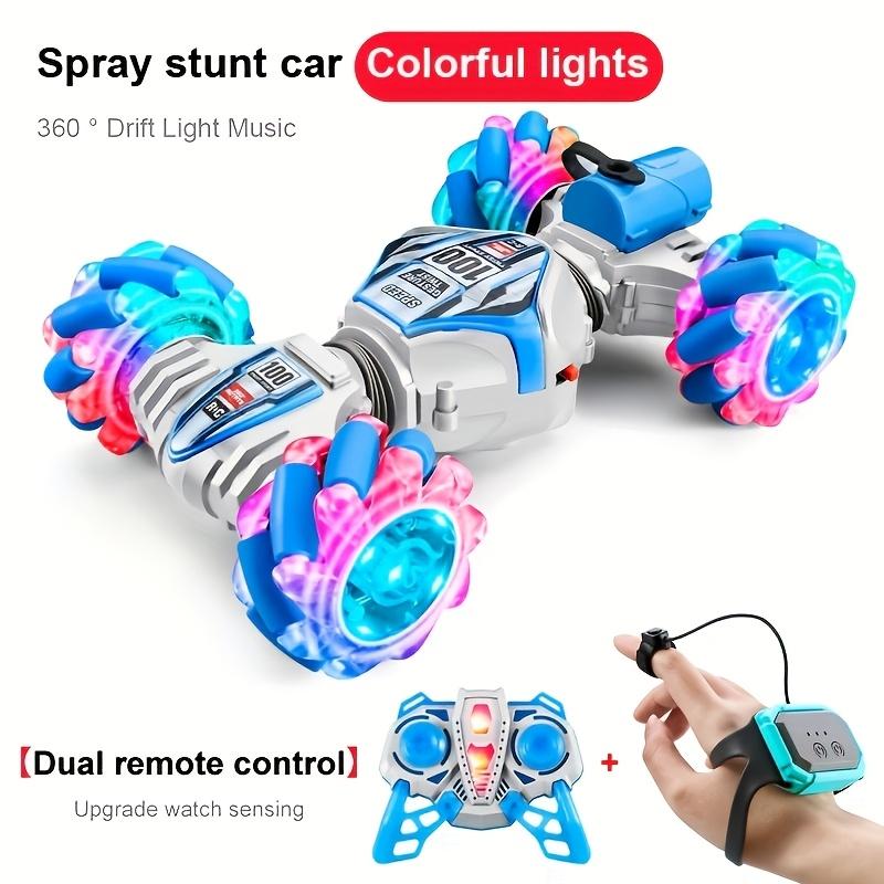 

RC Off-road Vehicle Toy, RC Car with Remote-controlled Stunt, Cool Lights Music And Mist, remote control car with Dual Controllers, gifts for boys