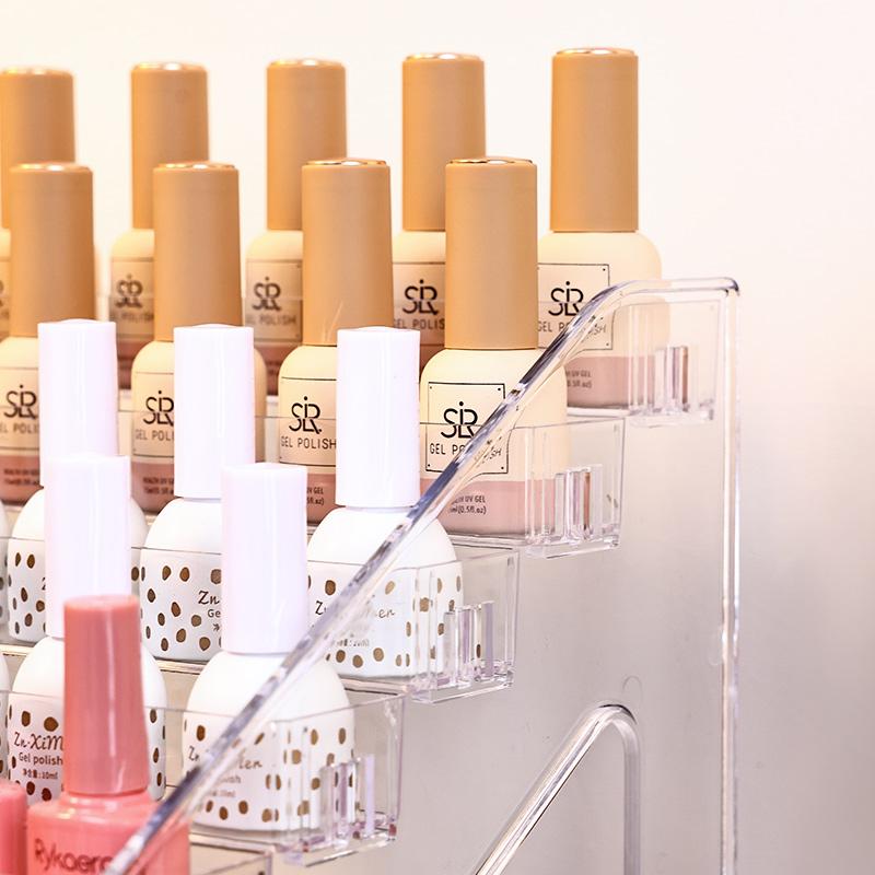 1pc multi-layer acrylic buckle nail polish display rack transparent ladder type sorting rack quick installation cosmetics rack