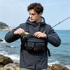Splashproof Fishing Chest Bag with Reflective Strips Outdoor Fishing Travel Sports Bags Chest Pack for Men Women Portable