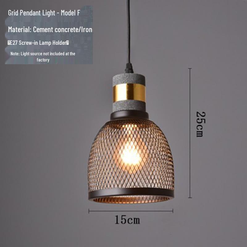 Retro Industrial Cement Pendant Light - American Country Style for Cafes, Bars, and Restaurants