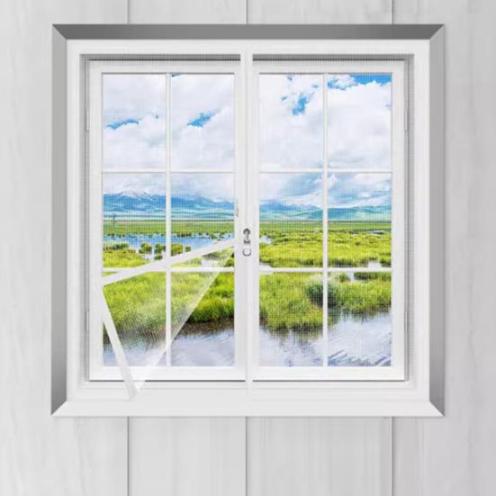Window Replacement Universal Kit Mosquito-proof Fastener Screen Fit DIY Adjustable Mesh