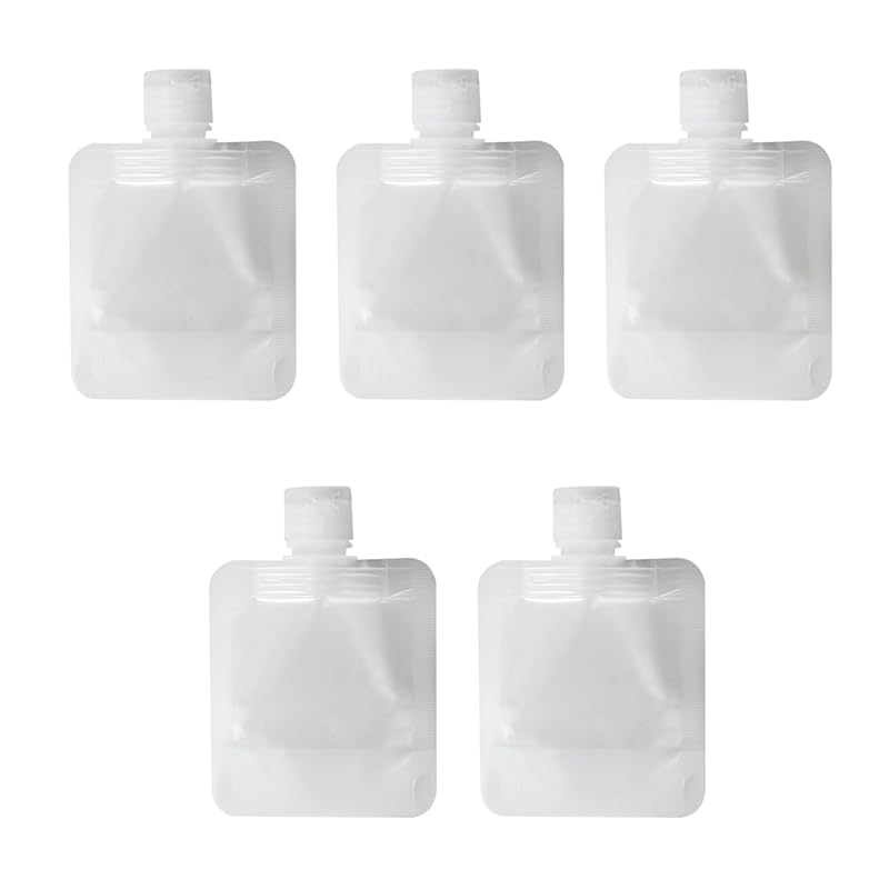 

[Spleno] travel bottle pouch container small container set of 5 30mml 50mml 100mml for travel refill travel supplies portable mini bottle disposable