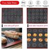 Silicone 30x40cm Two Sided In One Printing Macaroon Puff Baking Mat Non Stick Pastry Oven Cake Perforated Sheet Liner Mat