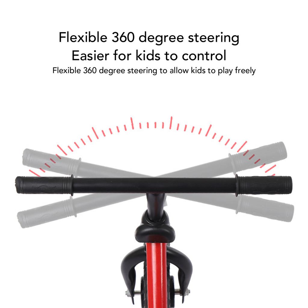 Toddler Balance Bicycle 12inch High Carbon Steel Seat Height Adjustable with 2 Foam Rubber Wheels Kids Walker Bike for Sports