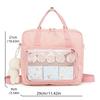 Fashion Y2K Girls One Shoulder Bag Japanese Cute Transparent Canvas Itabag Student Personality Crossbody Bag Backpack