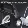 Portable Led Spotlight Super Bright Led Work Light Searchlight Solar USB Rechargeable for Outdoor Camping Lamp Flashlight