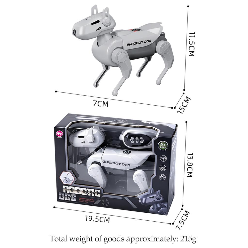 Multifunctional Remote Control Robot Toys,  Mechanical Spray Dog Model Move Forward Backward One-click Spray Mini Electric Robotic Dog Gifts for Kids