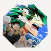 1pc My Hero Academia Boku No Hero Izuku Midoriya Katsuki Bakugo Outdoor Umbrella Automatic Opening and Closing Portable 3-Fold Design 8-Rib Iron Frame