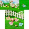 Cute Luminescent Resin Chicken Figurine Garden Ornament In Eight Colors