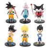 6Pcs Anime Dragon Ball Goku Vegeta Big Devil Super Saiyan Figurine Model Collection PVC Decoration Toys Birthday Gift