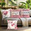 Pink White Cherry Blossom Cushion Pillowcase Printed Polyester 45x45cm Throw Pillowcover Decorative Sofa Bed Cushion Pillowslip