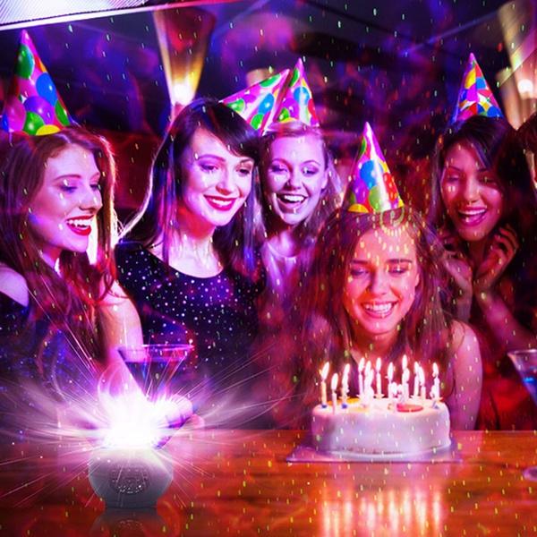 Bluetooth Star Projector Night Light Voice & Remote Control 32 Lighting Modes Built-in Music Player Star Galaxy Ocean Wave Projection Lamp Decor