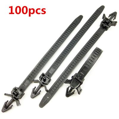 New 100Pcs Nylon Car Fastener Mount Tie Clip Releasable Tie Wrap Cable Zip Strap