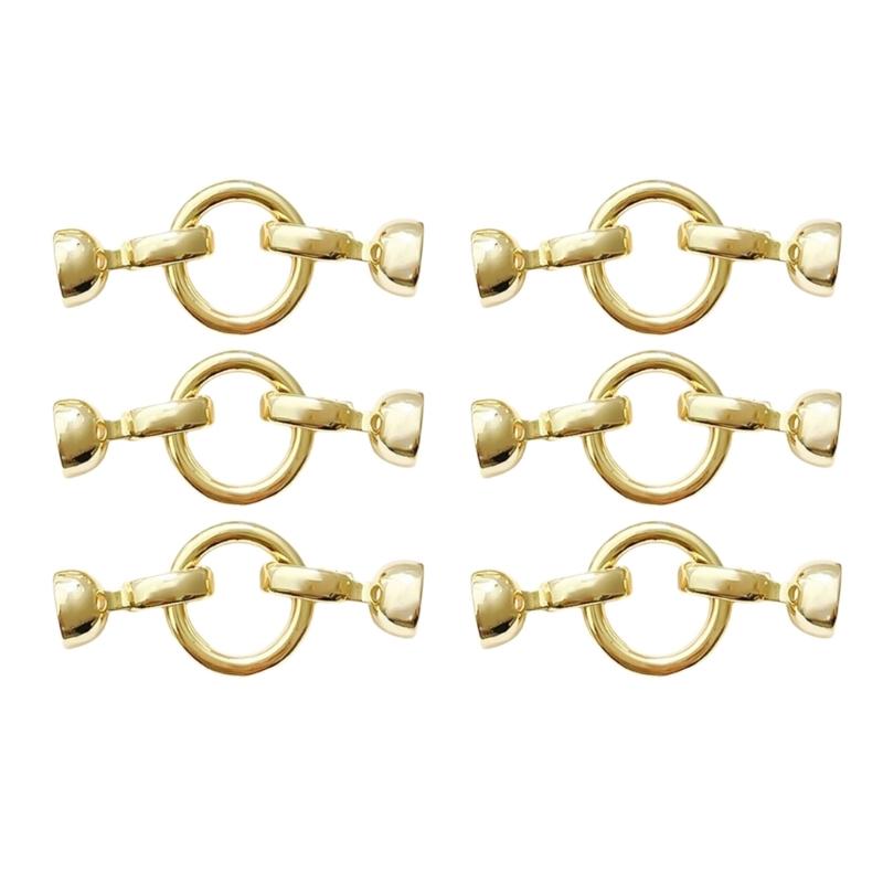 

Набор из 6 нерегулярных застежек для ювелирных изделий, застежки для ожерелий, пряжки, аксессуары для изготовления браслетов, медные ювелирные компоненты золотой