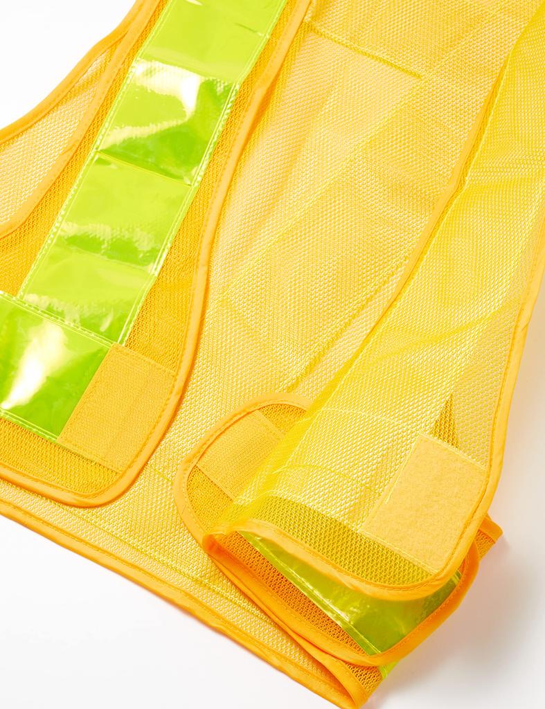 TRUSCO 70mm Wide Reflective Safety Yellow Vest, Yellow/Fluorescent Reflector, TAB70-YY