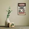 "You Are No Longer Trespassing..." Warning Metal Sign, 12x8 Inch.