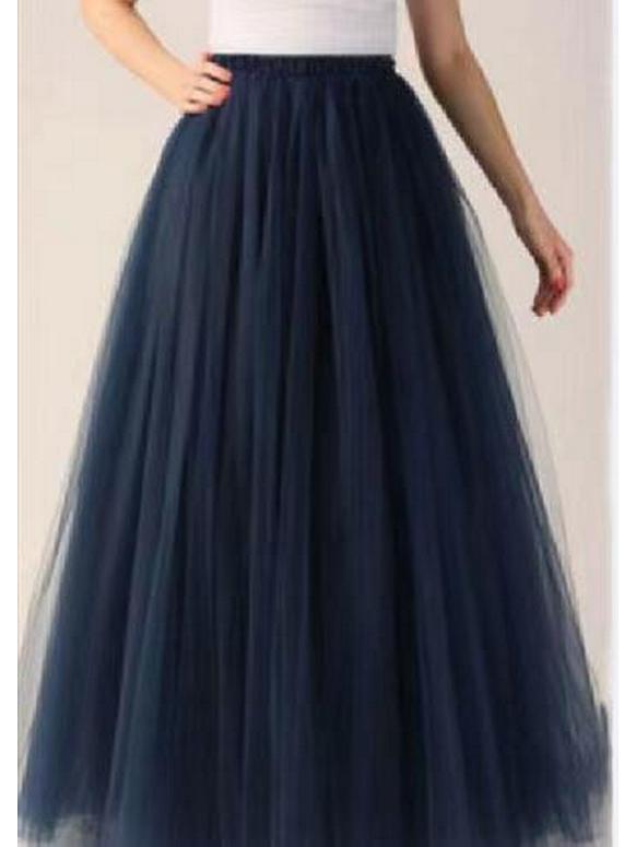 European & American Multi-Color 1-Meter Five-Layer Tulle Puffy Skirt – Adult Mid-Length