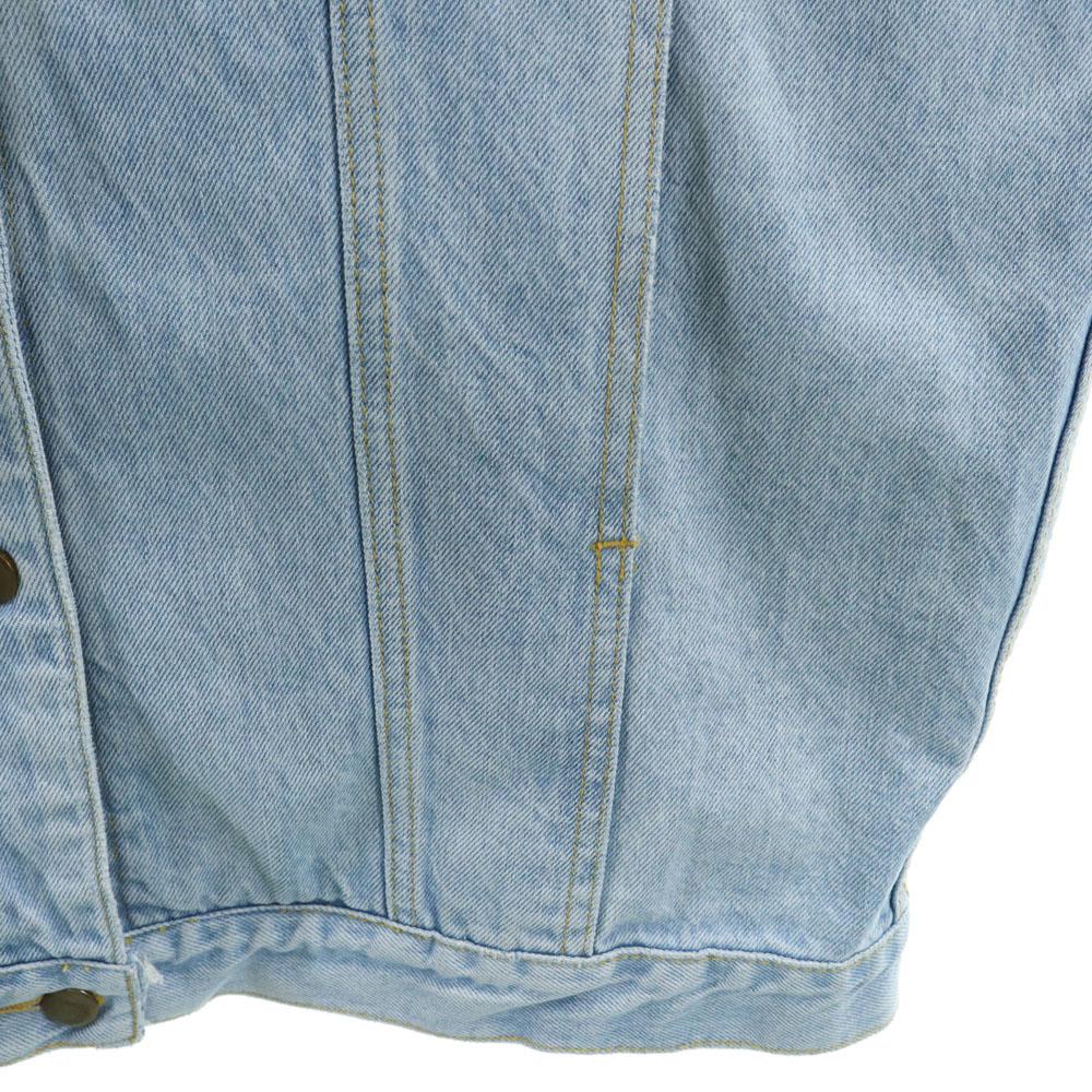 B.B.I. 90s Old Oversize Denim Jacket M Ice Blue Tracker Women Used