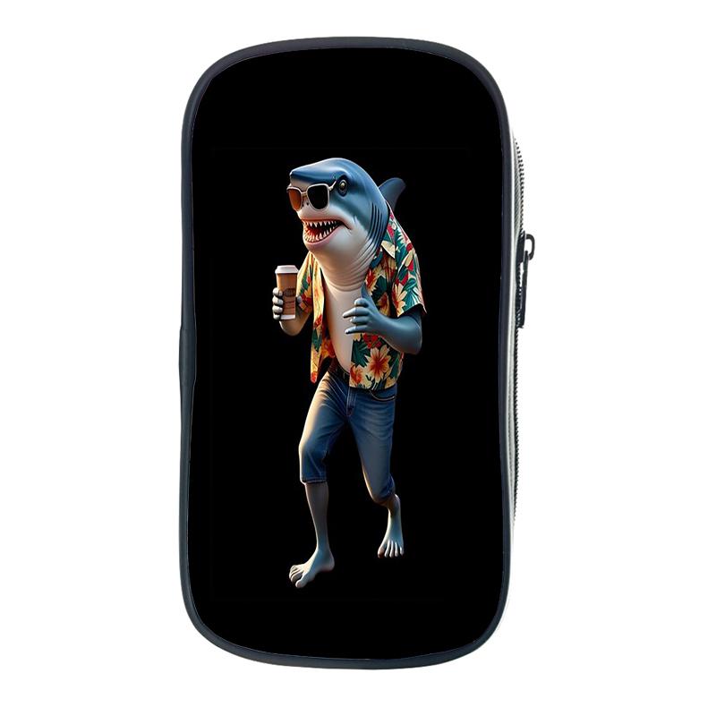 Tung Tung Tung Sahur Pencil Case Italian Brainrot Kids Pencil Bag Nylon Bombardiro Crocodilo Children School Supplies Stationery