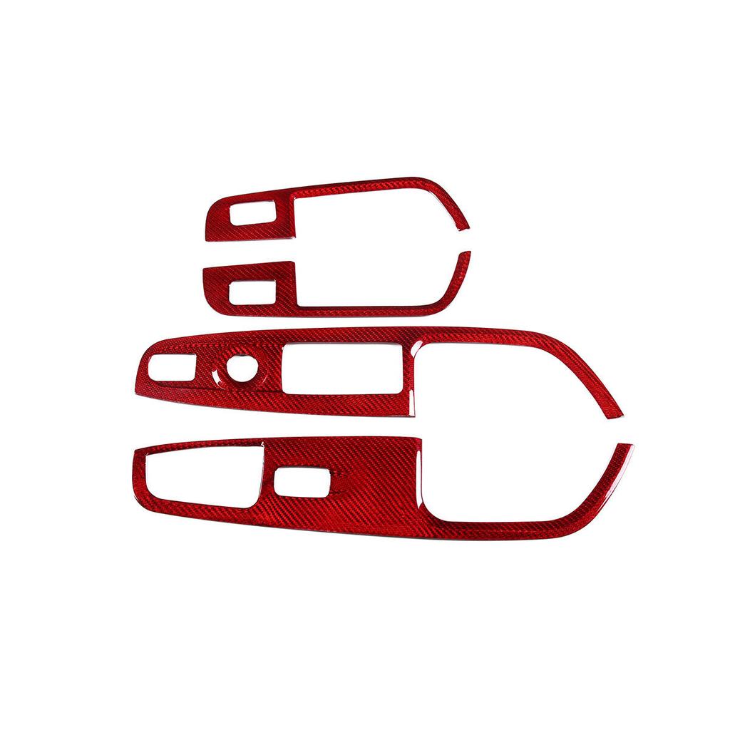 For Alfa Romeo Stelvio 2017 2018- ABS Car Interior Door Handle Window Glass Lifting Switch Buttons Frame Trim Cover Stickers