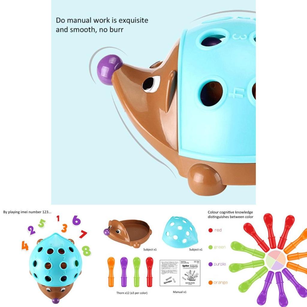 Little Hedgehog Plug-in Toy Develop Toddler's Concentration Skills With Early Education Puzzle