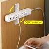 360 Degree Rotation Sockets Wall Holders Charging Socket Shelf Wall-mounted Seamless Power Strip Holders Sticker Holder Fixer