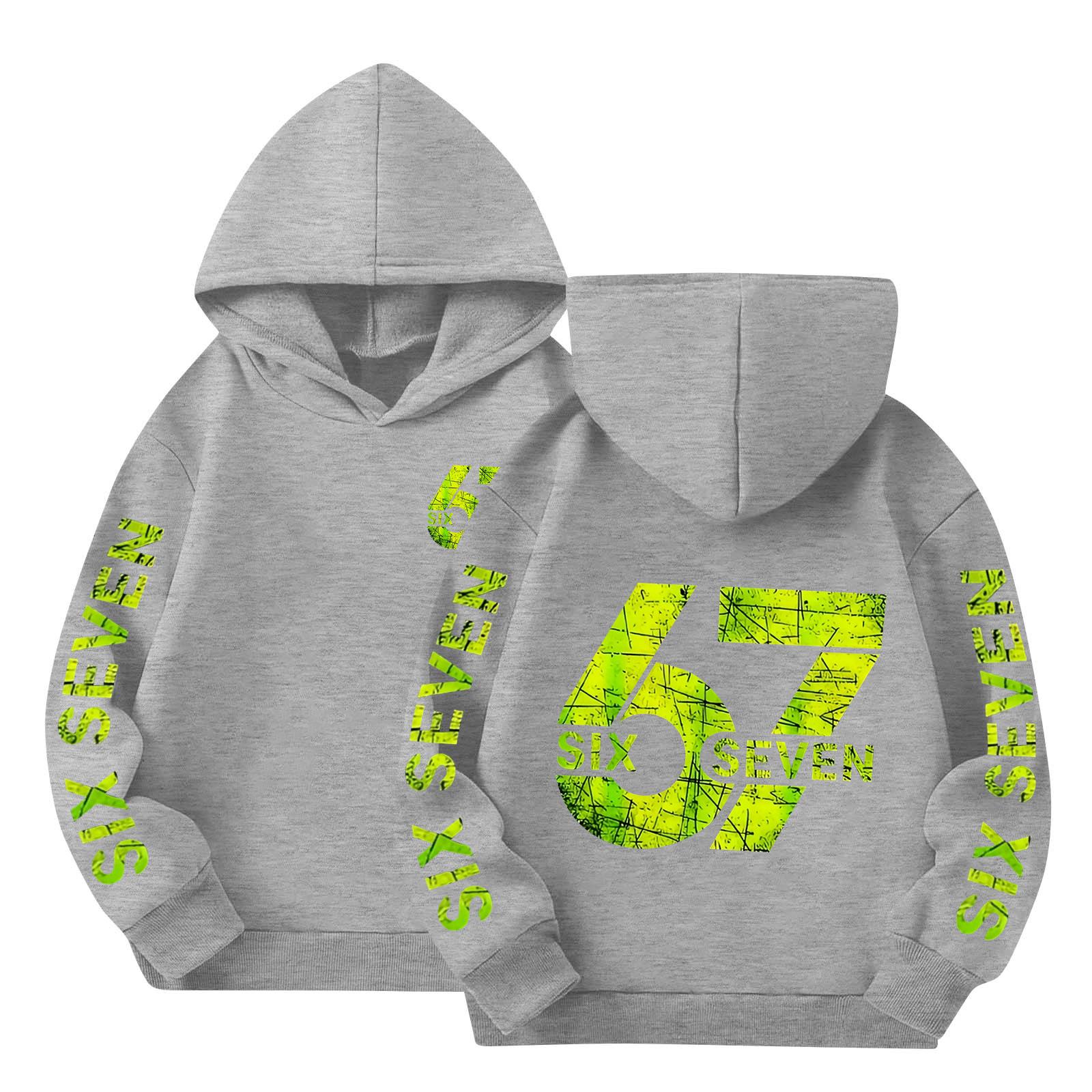 Boys Hooded Pullover Sweatshirt Long Sleeve Casual Sportswear Graphic Print Lightweight Comfortable Fit 150