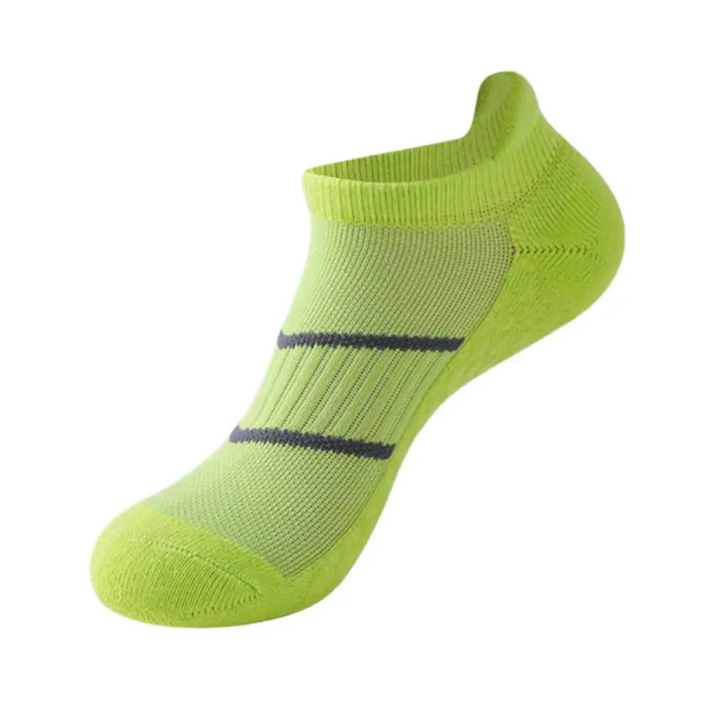 Men Sweat Absorbent Ankle Socks Breathable Fashion Running Socks Towel Bottom Soft Comfortable Sports Hosiery Solid Color