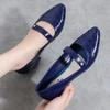 WTEMPO Women Large Size Solid Color Casual Single Shoes PVC Waterproof Non-slip Soft Low Thick Heel Work Shoes
