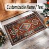 American Patriotic Theme Crystal Velvet Rug Personalized Custom Name Text Soft Floor Mat Home Decor