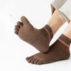 Five-fingered Socks for Men, Spring, Autumn and Summer, Thin Summer Short Cotton Socks, Mesh Sports Split-toe Socks, Mid-calf Socks