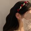 Rose Pearl Headband: French Retro High-End Hair Accessory with Wheat Ear Design