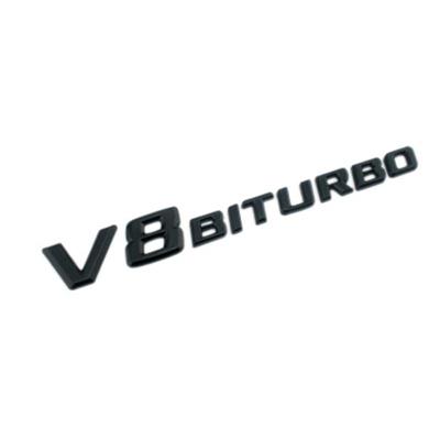 Car 3D Stickers ABS Letter Logo Stickers For Car Body Auto Fender Side Sticker For Benz V-8 BITURBO Motorcycle Accessories