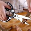 Stainless Steel Multi-Purpose Scissors, Heavy-Duty, Abrasion-Resistant, Sharp Shears for Cutting, Opening Boxes, Slicing