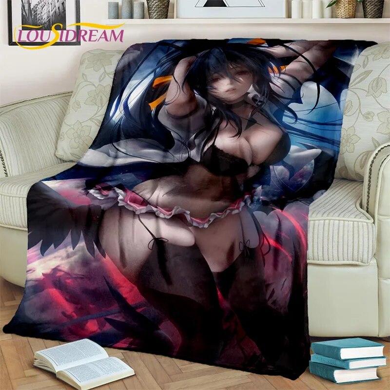 Anime-Spielfigur, sexy Spitze, Mädchen, niedliche Cartoon-Decke, weiche Überwurfdecke für Zuhause, Schlafzimmer, Bett, Sofa, Picknick, Decke, Kinder