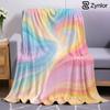 Swirl Paint Cartoon Anime Print Flannel Blanket Soft Warm Throw for Kids Bedroom Sofa Bed Christmas Office Car