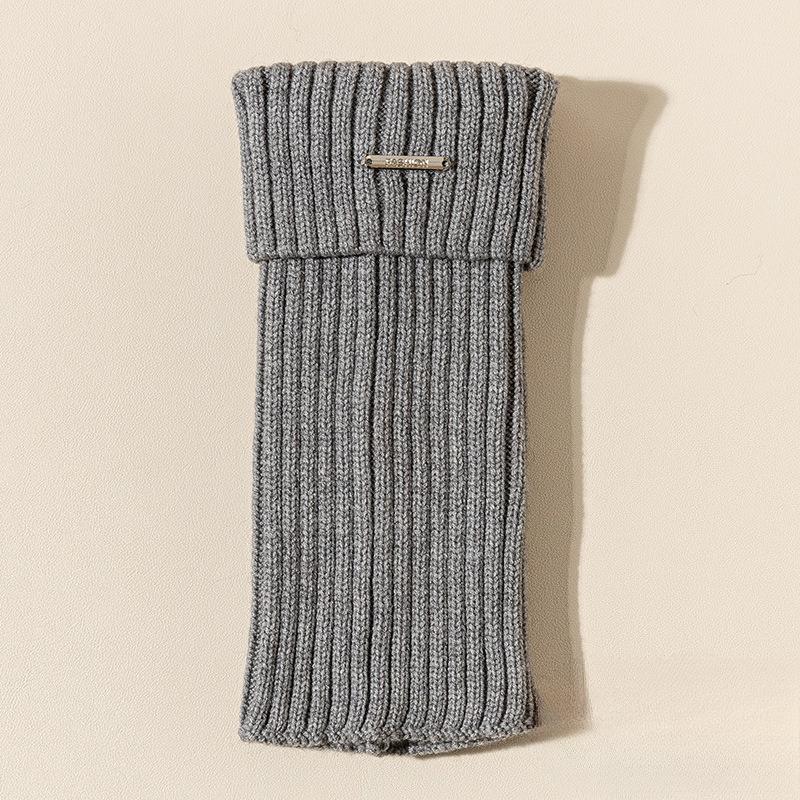 

В язаний шкарпетко-гольф для жінок, весняний, з білою металевою етикеткою, з вертикальною смугою, махровий чохол на ногу 1 pair темно-сірий