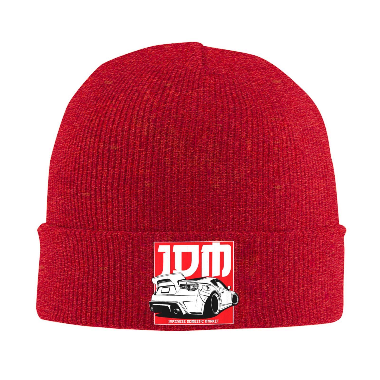 JDM Print Casual Bonnet Hats Hip Hop Hats for Unisex Unisex Winter Keep Warm Skullies Beanies Caps Unisex Adult Bonnet Hats